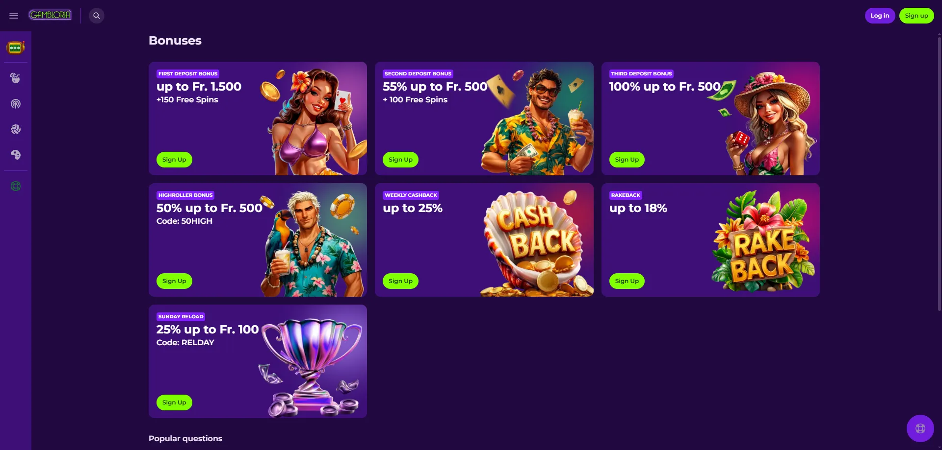 Gambloria Casino VIP-Programm und Treueboni f&uuml;r &Ouml;sterreich